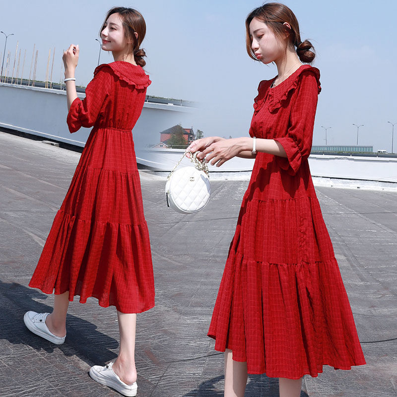 Midi Fashion Elegant 2025 Puff - French Vintage Floral Midi Dress review and price