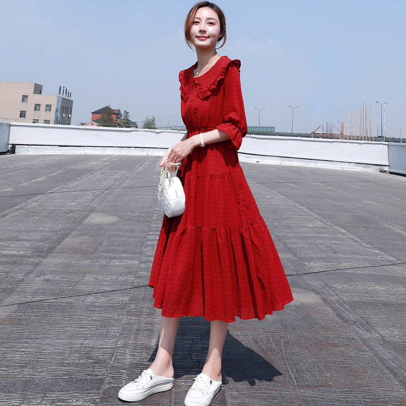 Midi Fashion Elegant 2025 Puff - French Vintage Floral Midi Dress review and price