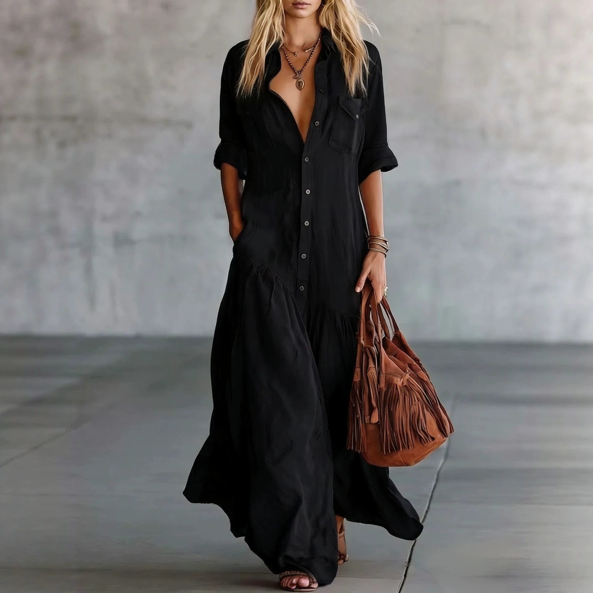 2026 Women's Summer Cotton Lin - Casual Loose Linen Shirt Dress review and price