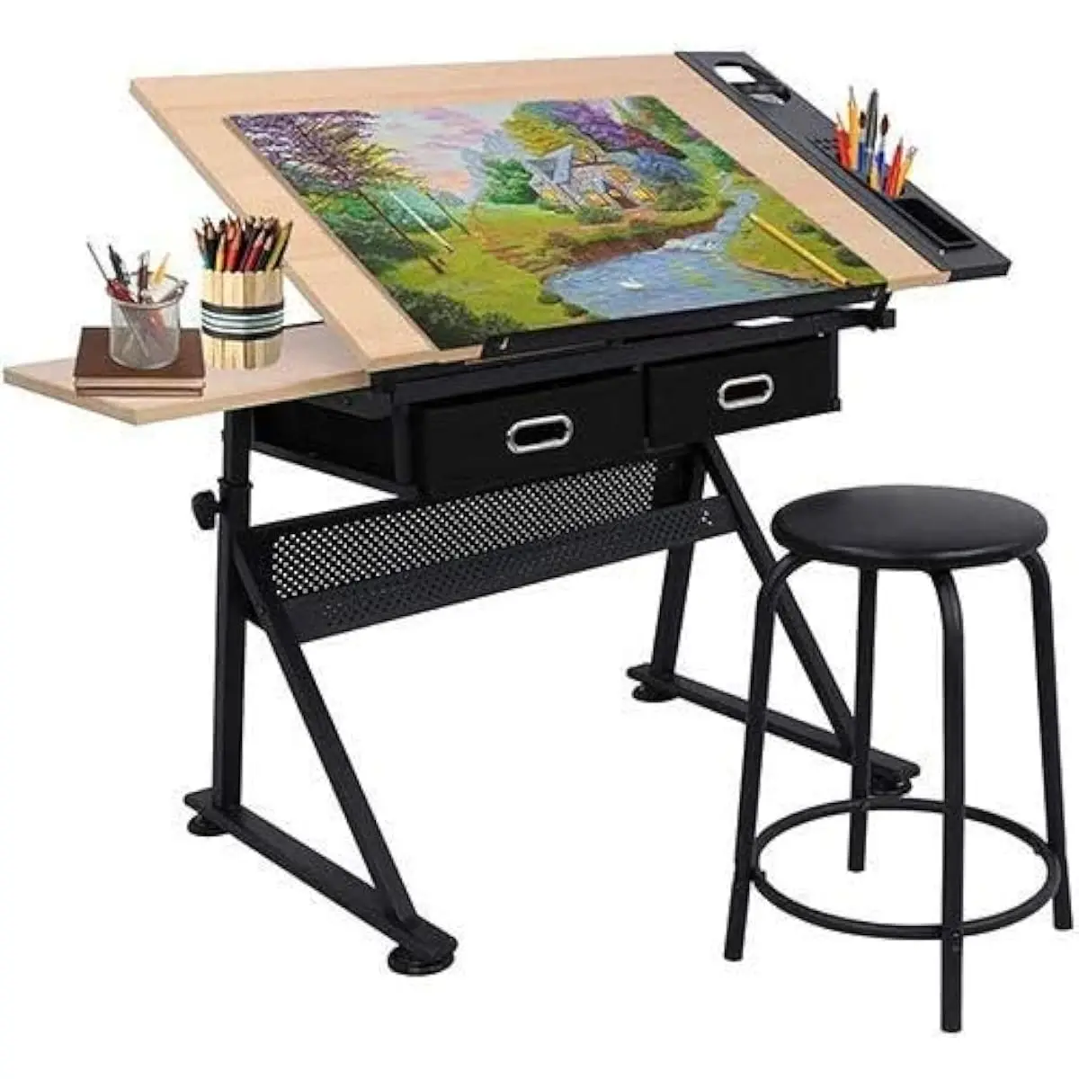 Adjustable Drafting Desk with  - Tops review and price