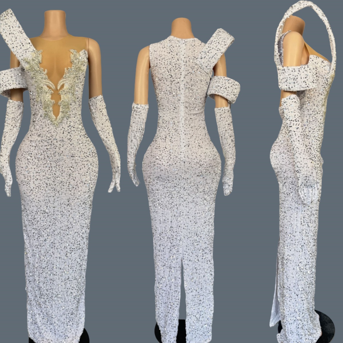 Sparkly Rhinestone Deep V Neck - Sparkly Rhinestone Club Party Dress review and price