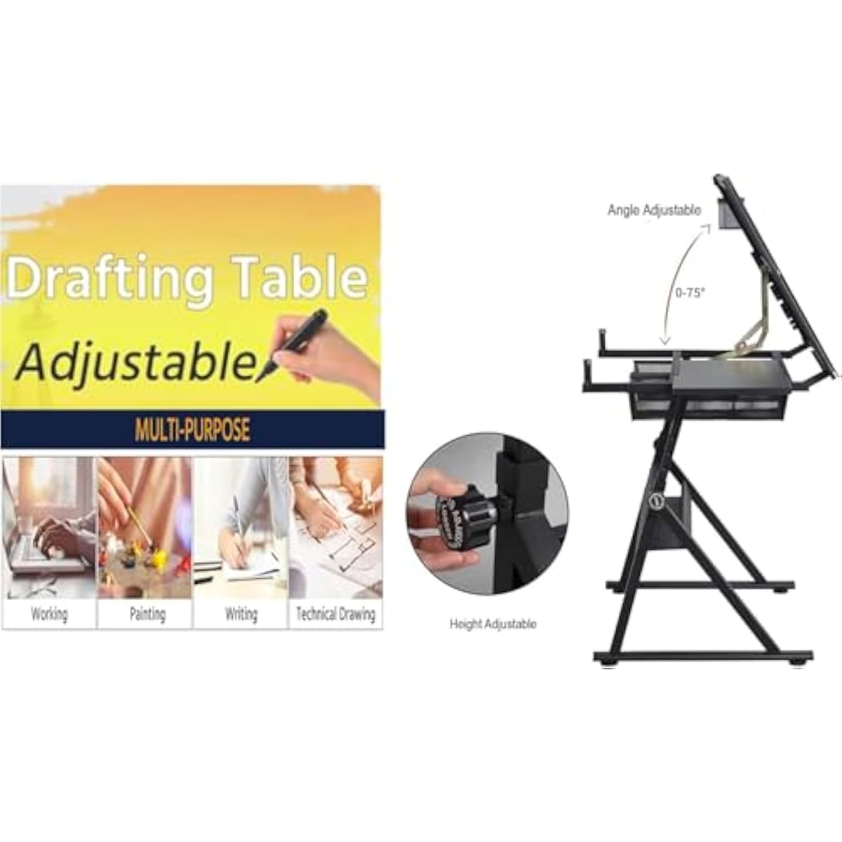 Adjustable Height Drafting Des - Tops review and price