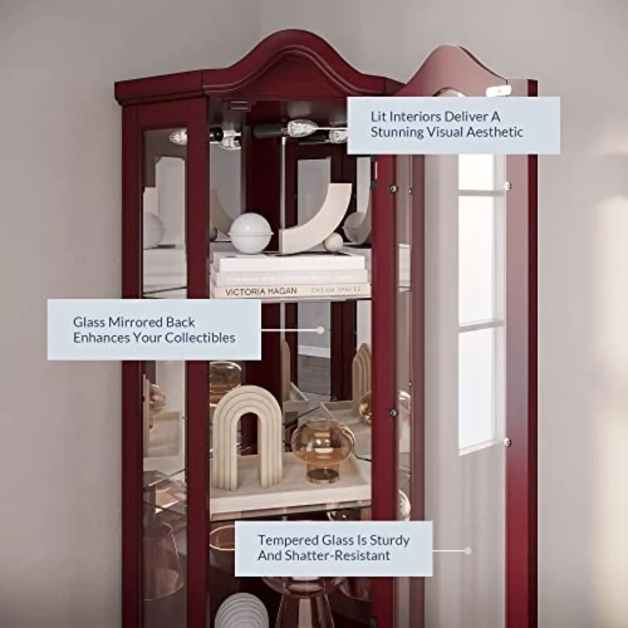 Lighted Corner Display Curved  - Tops review and price