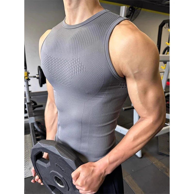 Men's Seamless Ribbed Fitness  - Seamless Ribbed Workout Tank Top review and price