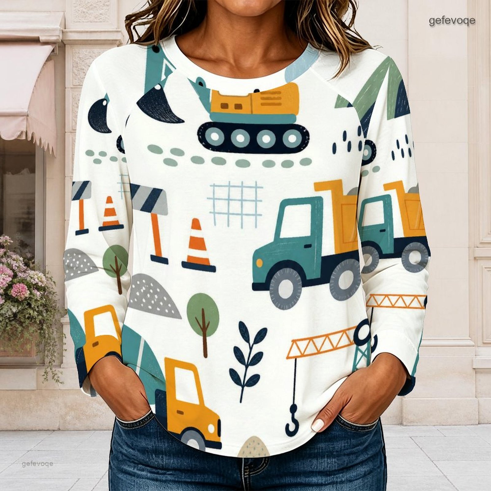 Women Crew Neck Raglan Long Sl - Blouses review and price