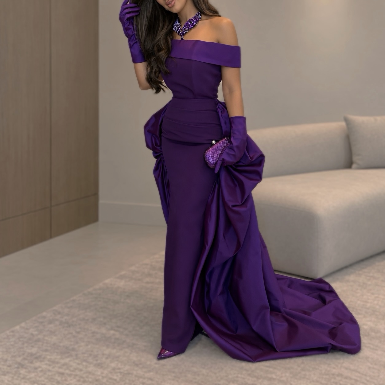 Customized Sexy Satin Evening  - Elegant Satin Evening Gown Split review and price