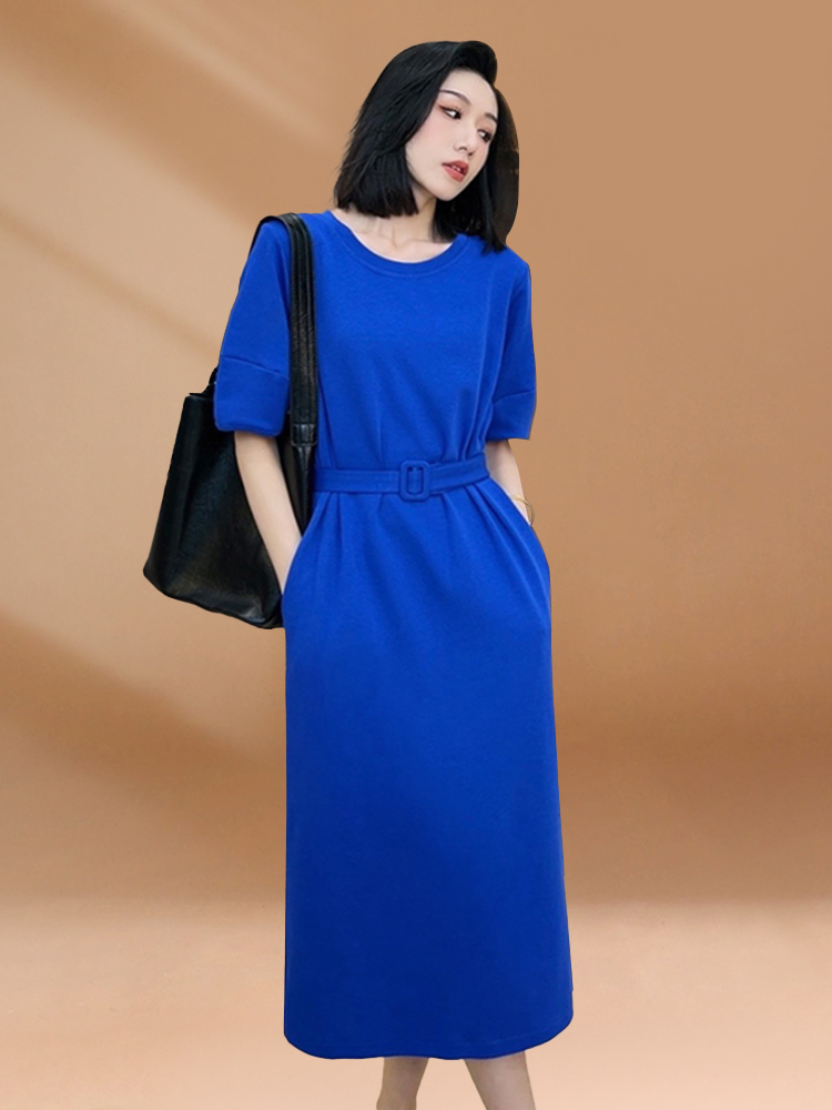 Klein Blue Women's Summer Casu - Korean Style A Line Shirt Dress review and price