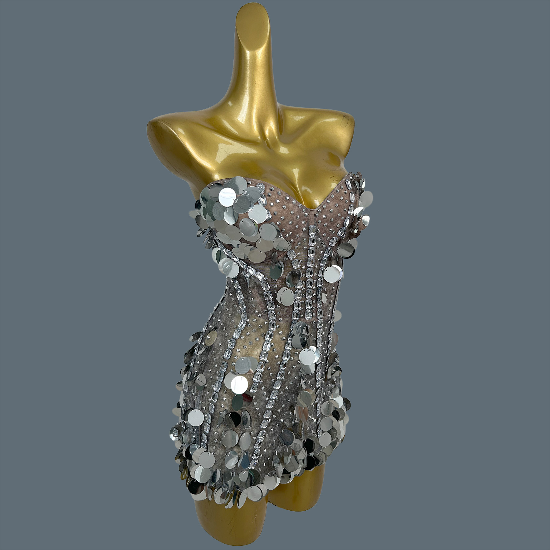 Women Strapless Sparkly Rhines - Sparkly Rhinestone Club Party Dress review and price